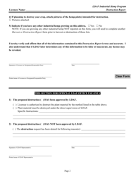 Form AES-28-21 Destruction Report - Ldaf Industrial Hemp Program - Louisiana, Page 2