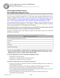 Form AES-28-09 Site Modification Request Form - Ldaf Industrial Hemp Program - Louisiana