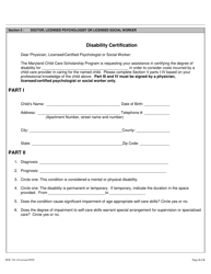 Special Needs Rate Request Form - Maryland, Page 4