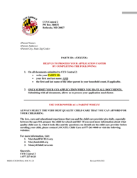 Document preview: Request for Hearing - Child Care Scholarship - Maryland