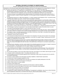 Informal Provider Health &amp; Safety Standards &amp; Child Care Provider Agreement - Sample - Maryland, Page 6