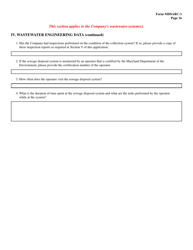 Form MDSARC-1 Water/Wastewater Staff Assisted Rate Case Application - Maryland, Page 17