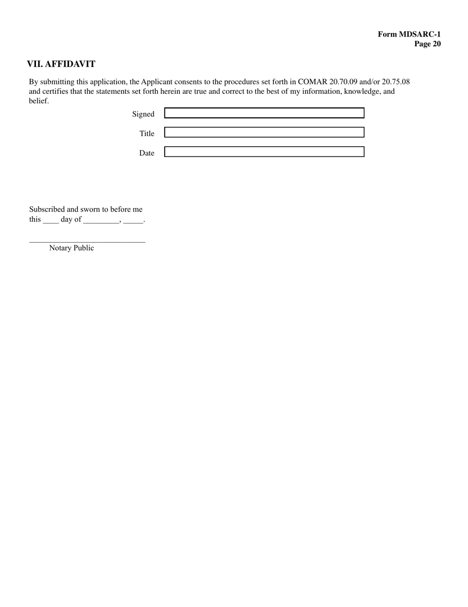 Form MDSARC-1 Water / Wastewater Staff Assisted Rate Case Application - Maryland, Page 21