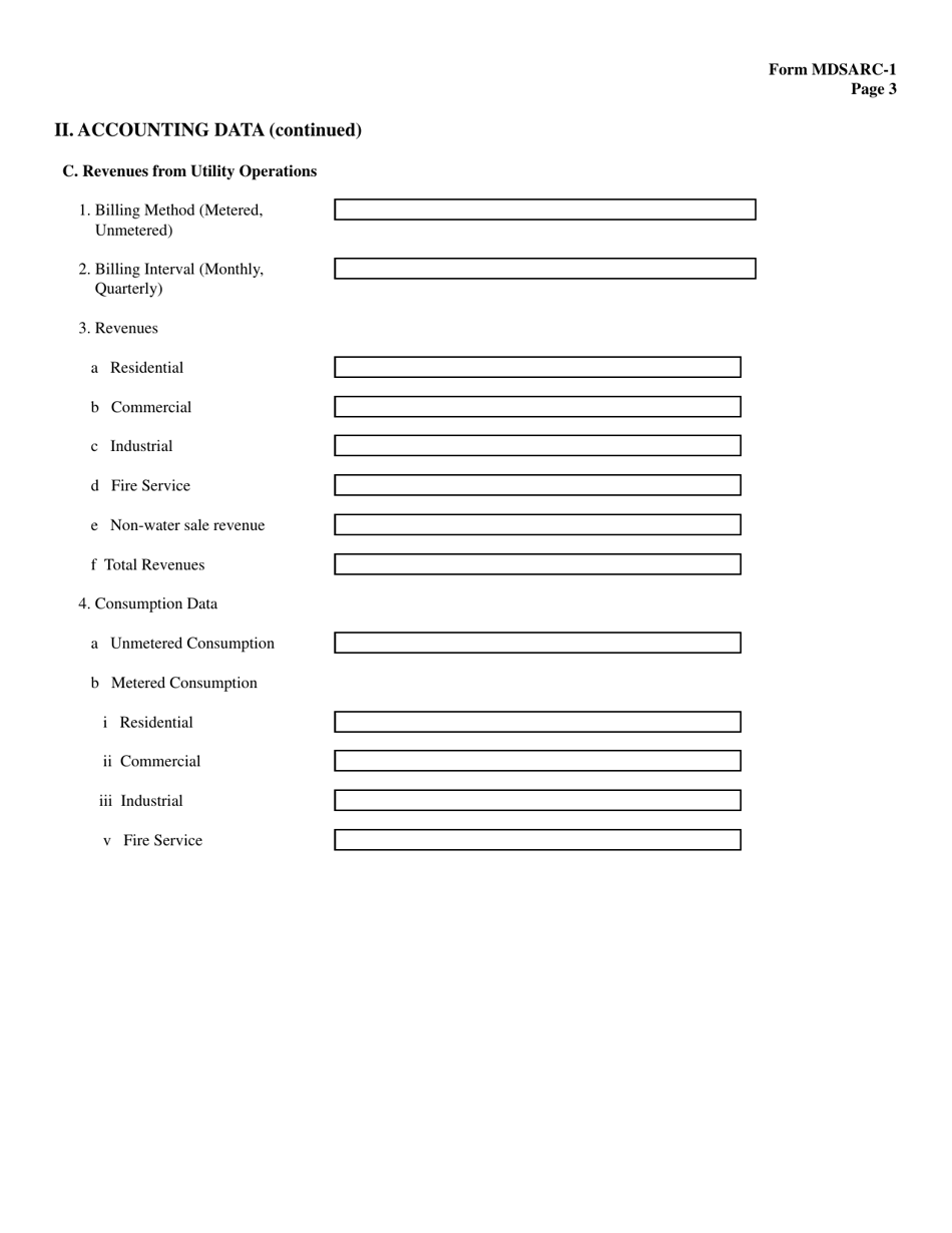 Form MDSARC-1 Water / Wastewater Staff Assisted Rate Case Application - Maryland, Page 4