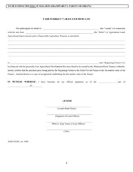 Form AG01184-02 Aggie Bond Beginning Farmer Loan Program Application - Minnesota, Page 8
