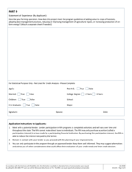 Form AG-03308 &quot;Application for Farm Opportunity Loan Participation&quot; - Minnesota, Page 4