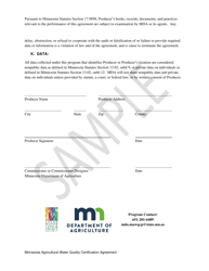 Agricultural Water Quality Certification Agreement - Sample - Minnesota, Page 4