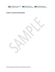 Agricultural Water Quality Certification Agreement - Sample - Minnesota, Page 5