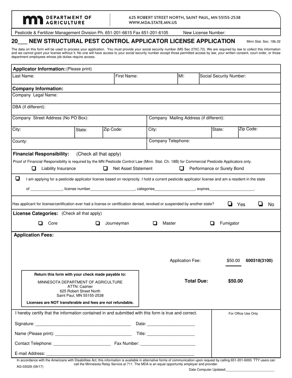 Form AG-03029 - Fill Out, Sign Online and Download Printable PDF ...