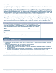 Form AG00744 &quot;Application for Seed Permit&quot; - Minnesota, Page 2