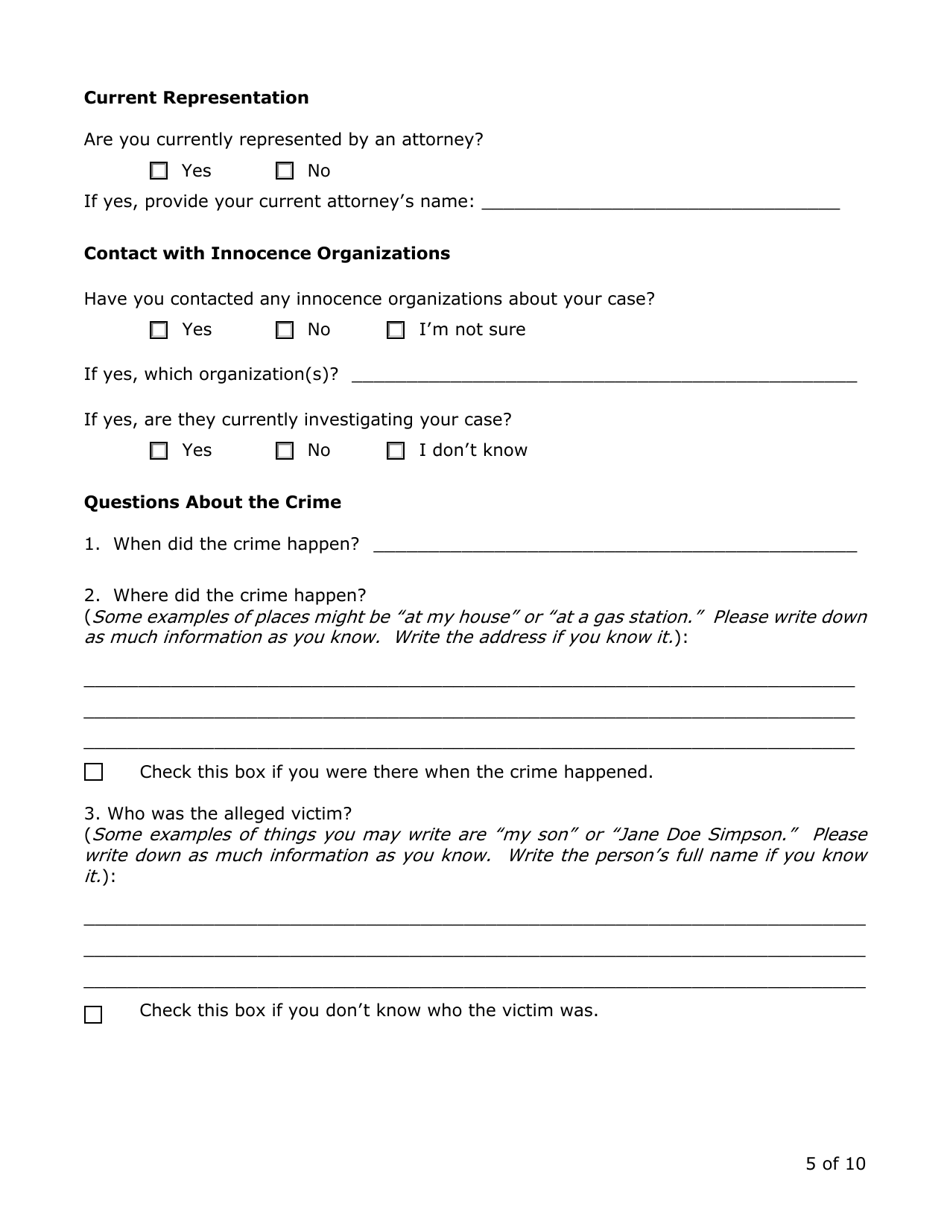 Request for Review by the Conviction Review Unit - Minnesota, Page 5