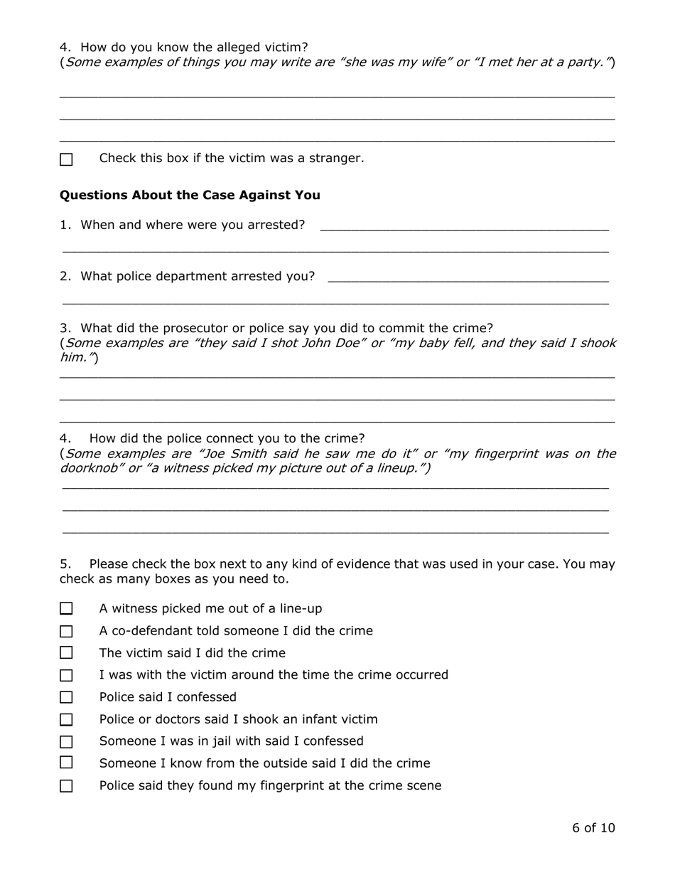 Request for Review by the Conviction Review Unit - Minnesota, Page 6