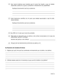 Solicitud De Revision Por Parte De La Unidad De Revision De Convicciones - Minnesota (Spanish), Page 8