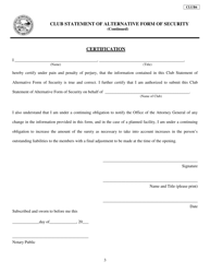 Form CLUB6 Club Statement of Alternative Form of Security - Minnesota, Page 3