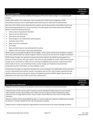 Form 1258 Covid Vaccine Accountability and Management Plan - Mississippi, Page 3