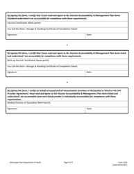 Form 1258 Covid Vaccine Accountability and Management Plan - Mississippi, Page 7