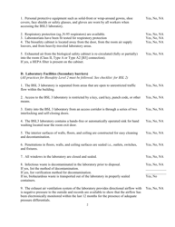 Laboratory Biosafety Checklist - Biosafety Level 3 - Mississippi, Page 2