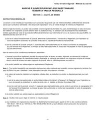 Forme B228 Accord De Libre-Echange Nord-Americain (Alena) Questionnaire Pour La Verification De L&#039;origine Teneur En Valeur Regionale - Methode Du Cout Net - Canada (French), Page 12