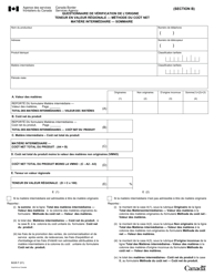 Forme B228 Accord De Libre-Echange Nord-Americain (Alena) Questionnaire Pour La Verification De L&#039;origine Teneur En Valeur Regionale - Methode Du Cout Net - Canada (French), Page 21