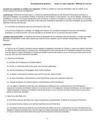 Forme B228 Accord De Libre-Echange Nord-Americain (Alena) Questionnaire Pour La Verification De L&#039;origine Teneur En Valeur Regionale - Methode Du Cout Net - Canada (French), Page 5