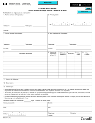 Forme BSF267 Certificat D&#039;origine - Accord De Libre-Echange Entre Le Canada Et Le Perou - Canada (French)