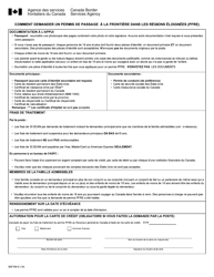 Forme BSF386 Demande De Permis De Passage a La Frontiere Dans Les Region Eloigneees (Pfre) - Canada (French), Page 2