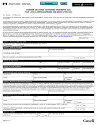 Document preview: Forme BSF373 Demande D'echange De Donnees Informatise (Edi) Pour La Declaration Integree DES Importations (Dii) - Canada (French)