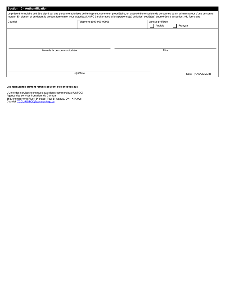 Forme BSF373 Demande Dechange De Donnees Informatise (Edi) Pour La Declaration Integree DES Importations (Dii) - Canada (French), Page 3
