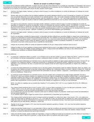 Forme BSF459 Certificat D&#039;origine - Accord De Libre-Echange Entre Le Canada Et La Colombie - Canada (French), Page 2