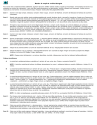 Forme BSF631 Certificat D&#039;origine - Accord De Libre-Echange Entre Le Canada Et La Republique Du Panama - Canada (French), Page 2