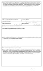 Forme BSF766 Demande De Declaration De Dispense Visee Au Paragraphe 42.1(1) De La Loi Sur L&#039;immigration Et La Protection DES Refugies (Lipr) - Canada (French), Page 8