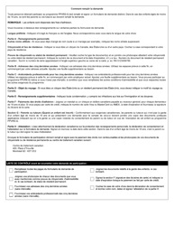Forme BSF814 Projet Pilote Pour Les Voyageurs En Regions Eloignees - Quebec (Ppvre-Q) Demande De Participation - Canada (French), Page 4