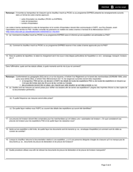Forme E656 Partie II Programme D&#039;autocotisation DES Douanes Demande De Participation Du Transporteur - Canada (French), Page 5