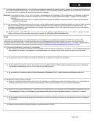 Forme E656 Partie II Programme D&#039;autocotisation DES Douanes Demande De Participation Du Transporteur - Canada (French), Page 7