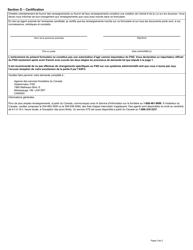 Forme E646 Partie I Programme D&#039;autocotisation DES Douanes - Demande De Participation DES Importateurs - Canada (French), Page 5