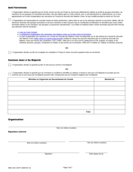 Forme AMC-GAC2257F Formulaire De Declarations Et Garanties - Accord De Contribution - Canada (French), Page 2