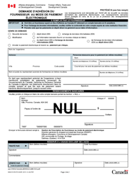 Forme MAECD-DFATD2658F Demande D&#039;adhesion Du Fournisseur Au Mode De Paiement Electronique - Canada (French), Page 2