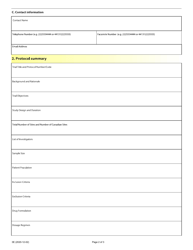 Protocol Safety and Efficacy Assessment Template - Clinical Trial Application - Canada, Page 2