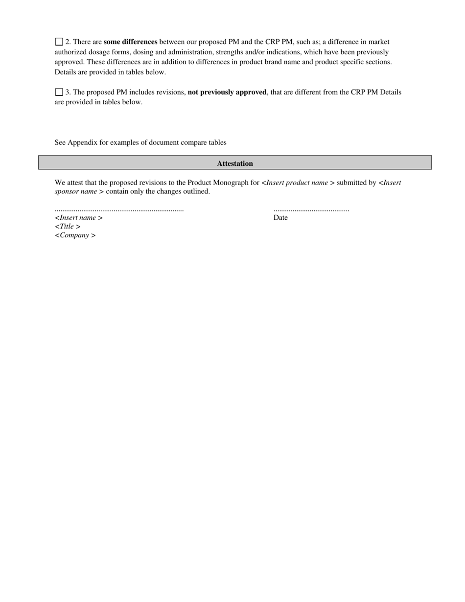Label Safety Assessment Update - Sponsor Attestation - Canada, Page 2