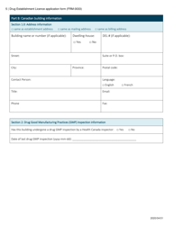 Form FRM-0033 Drug Establishment Licence (Del) Application Form - Canada, Page 5