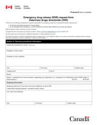 &quot;Emergency Drug Release (Edr) Request Form&quot; - Canada