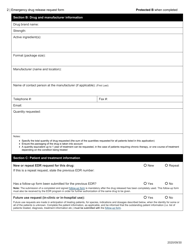 &quot;Emergency Drug Release (Edr) Request Form&quot; - Canada, Page 2