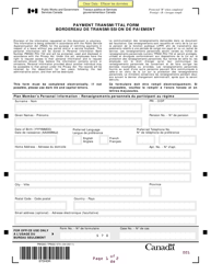 Document preview: Form PWGSC-TPSGC570 Payment Transmittal Form - Canada (English/French)