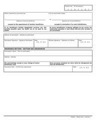 Form PWGSC-TPSGC2451-1 Post-retirement Life Insurance Plan - Change of Name/Beneficiary - Canada (English/French), Page 2