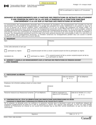Form PWGSC-TPSGC2488 Request for Pension Benefits Division Information With Respect to a Public Service - Canada (English/French), Page 3