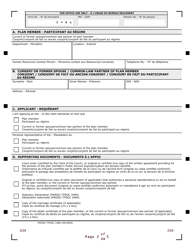Form PWGSC-TPSGC2486 Application for Division of a Public Service Superannuation Act Pension Benefits in Accordance With the Pension Benefits Division Act - Canada (English/French), Page 2