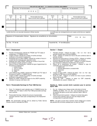 Form PWGSC-TPSGC2001 Elective Non-contributory Pensionable Service Record - Canada (English/French), Page 3