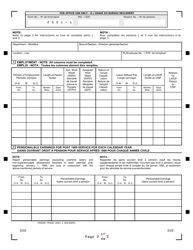 Form PWGSC-TPSGC2001-1 Elective Pensionable Service Record for Operational Service - Canada (English/French), Page 2