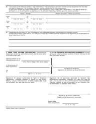 Form PWGSC-TPSGC2467-1 Statutory Declaration - Canada (English/French), Page 2