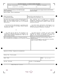 Form PWGSC-TPSGC2347-18 Certification of Lock-In for Purposes of the Public Service Superannuation Act or the Pension Benefits Division Act - Canada (English/French), Page 2